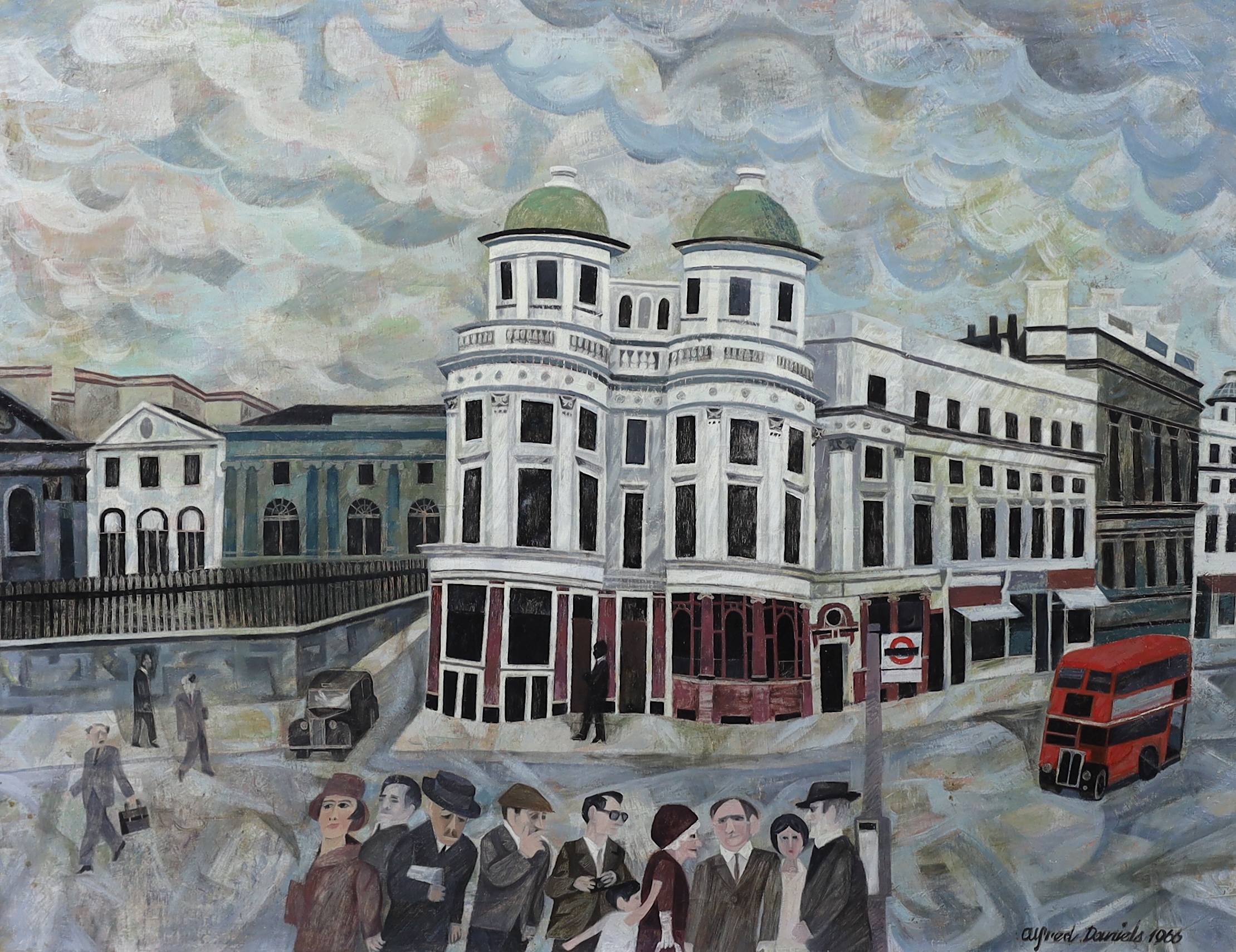 Alfred Daniels (English, 1924-2015), 'West Strand', oil on canvas, 70 x 90cm